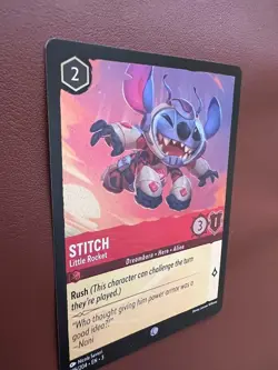 Disney Lorcana Into the Inklands Stitch Little Rocket 125/204 Cold Foil Holo - Image 2