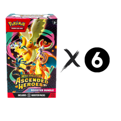 Pokemon TCG Mega Evolution Ascended Heroes Booster Bundle Sealed x 6 - Image 1