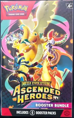 Pokemon TCG Mega Evolution Ascended Heroes Booster Bundle 6 Sealed - Image 1