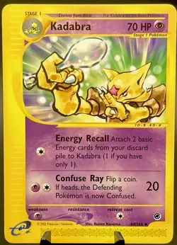 Pokemon TCG Kadabra 84/165 Expedition Regular Uncommon 2002 Vintage Mint NM - Image 1