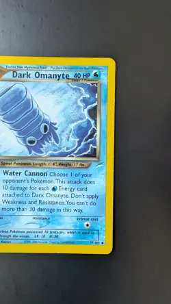 Pokemon TCG Dark Omanyte 37/105, Uncommon - Neo Destiny - LP - Image 5