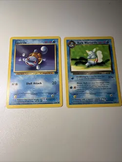 Dark Wartortle 46/82 Team Rocket Squirtle Lot Of 2 Unlimited Near mint - Image 1