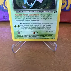 Pokemon TCG Dark Golbat 7/82 Team Rocket Holo Rare 2000 50HP English - Image 3