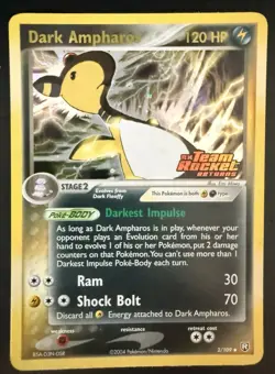 Pokemon TCG Dark Ampharos Holo Rare 2/109 - Ex Team Rocket Returns Stamped -LP - Image 1