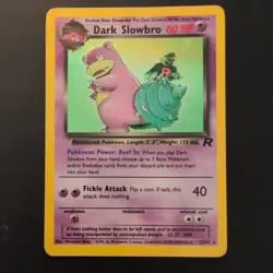 Pokemon TCG Team Rocket Dark Slowbro 12/82 Holo With Swirl - Image 1