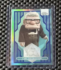 2023 Topps Chrome Disney 100 Carl Fredricksen Dark and Light Blue #/75 - Image 1