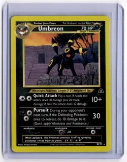 Umbreon 32/75 Unlimited Neo Discovery Rare Pokemin Card - NM - Image 1