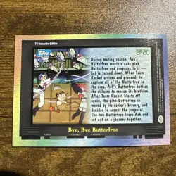 Pokemon Pokemon Bye, Bye Butterfree EP20 Topps 1999 Trading Card TCG - Image 2