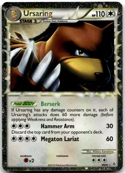 Ursaring Prime 89/95 Unleashed Pokemon Card NM - Image 1