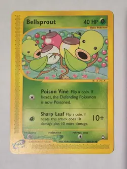 💛 MP Bellsprout 68/147 eReader Aquapolis Pokemon Card - Image 1