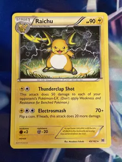 Raichu - Pokemon XY BREAKThrough 49/162 Trading Card Single LP - Image 2