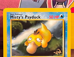 Misty's Psyduck 54/132 Gold W Stamped Promo Gym Heroes Pokemon Card WOTC 2000 LP - Image 2
