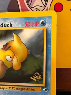 Misty's Psyduck 54/132 Gold W Stamped Promo Gym Heroes Pokemon Card WOTC 2000 LP - Image 3