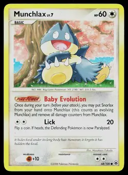 Pokemon Card Majestic Dawn Munchlax 68/100 Common - Image 1