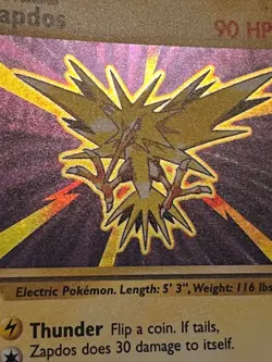 Pokemon TCG Zapdos Holo Card 16/102 Base Set Unlimited WOTC 1999 - Image 4