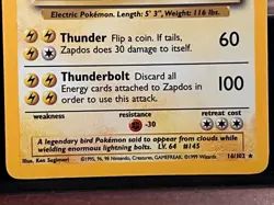 Pokemon TCG Zapdos Holo Card 16/102 Base Set Unlimited WOTC 1999 - Image 5