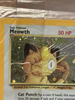 Meowth #10 GB Black Star Stamped Promo WotC Pokemon Card (Sealed) - Image 3