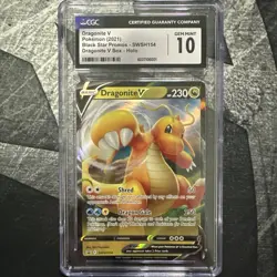 CGC 10 GEM MINT Dragonite V SWSH154 Black Star Promos Pokemon Card - Image 1