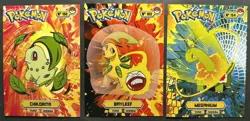CHIKORITA X BAYLEEF X MEGANIUM - POKEMON JOHTO CARDS TOP POKEDEX CCG FOIL - Image 1