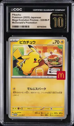 2025 POKEMON MEGA EVOLUTION MCDONALD'S PROMO PIKACHU CGC 10 PRISTINE - Image 1