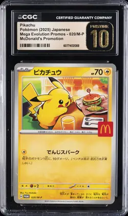 2025 POKEMON MEGA EVOLUTION MCDONALD'S PROMO PIKACHU CGC 10 PRISTINE - Image 1