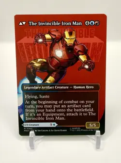 Marvel Super Heroes - MTG - Tony Stark Borderless 0363 - Legendary Creature - Image 2