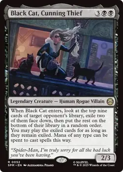 BLACK CAT, CUNNING THIEF x1 mtg NM-M Marvel's Spider-Man 1 Rare - Image 1