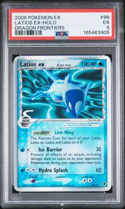 2006 POKEMON EX DRAGON FRONTIERS #96 LATIOS EX-HOLO PSA 5 - Image 1
