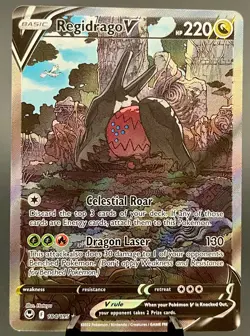 Pokemon TCG Regidrago V 184/195 Silver Tempest Holo Ultra Rare Full Art NM - Image 1