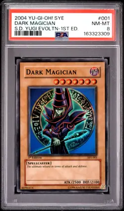 Dark Magician SYE-001 1st Edition Super Rare Yugioh PSA 8 *309 - Image 1