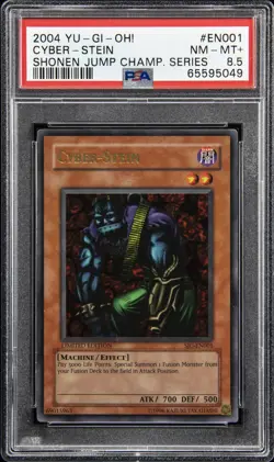 Cyber-stein SJC-EN001 Shonen Jump Prize Card Ultra Rare Yugioh PSA 8.5 *049 - Image 1