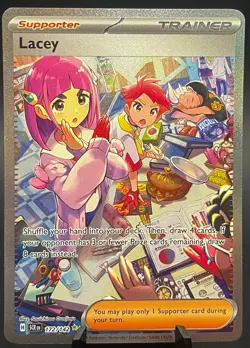 Pokemon TCG Lacey 172/142 Stellar Crown Special Illustration Rare SIR Full Art - Image 1