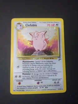 Clefable 5/130 - Base Set 2 - Holo Rare Pokemon TCG - - Image 1