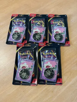 LOT OF 5 Pokemon TCG PITCH BLACK w/Slowpoke Promo Sealed Blister Pack - Image 1