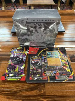 Pokemon TCG Pitch Black Bundle ETB + 1x 3-Pack Blister + 1x Sleeved Booster - Image 1