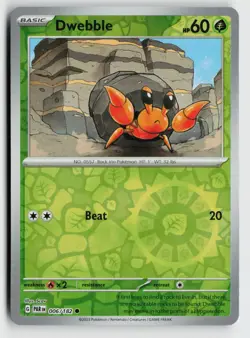 Dwebble 006/182 Paradox Rift C Reverse Holo NM/M Pokemon - Image 1