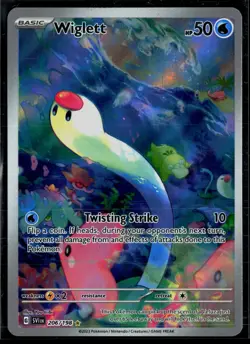 Wiglett 206/198 Scarlet & Violet Holo Illustration Rare Pokemon - Image 1