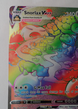 Snorlax VMAX 206/202 Rainbow Secret Rare Pokemon Sword & Shield Full Art NM/LP - Image 2