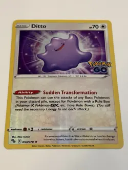 Ditto 053/078 Pokemon GO Holo Rare NM/M All - Image 1