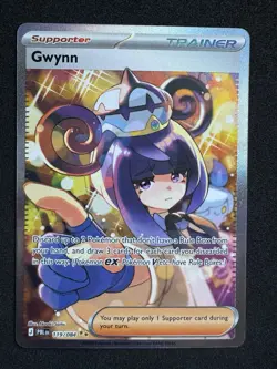 Gwynn 119/084 Me05: Pitch Black Holo Trainer Full Art IR Pokemon Pack Fresh - Image 1