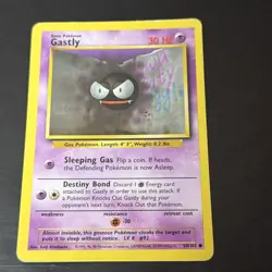 Gastly 50/102 Base Set Unlimited Common Wotc Vintage Pokemon D3 - Image 1