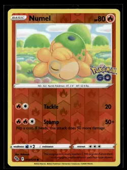 Pokemon GO #013/078 Numel Reverse Holo - Image 1