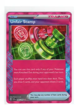 Pokemon Twilight Masquerade Unfair Stamp Trainer 165/167 ACE SPEC M/NM - Image 1