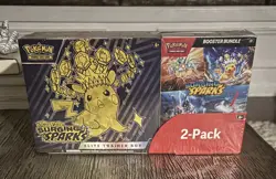 Costco Pokemon Surging Sparks 2-Pack Trainer Box and Booster Bundle NEW Sealed - Image 1