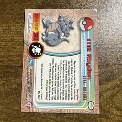 Pokemon TCG Rhydon Topps #112 TV Animation Blue Label Non Holo - Image 2