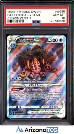 Pokemon 2023 Regigigas VSTAR GG55 Full Art Crown Zenith GEM MINT PSA 10 - Image 1