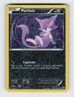 Purrloin RC13/RC25 Holo Legendary Treasures: Radiant Collection Pokemon MP - Image 1