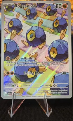 Pokemon TCG Roggenrola 127/086 Sv: White Flare Holo Illustration Rare NM - Image 1
