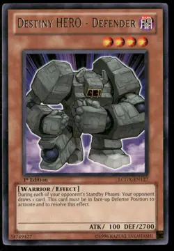Destiny HERO - Defender LCGX-EN127 Rare Yu-Gi-Oh 1st Edition Lightly Played - Image 1