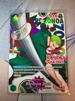 One Piece x Round 1 - Roronoa Zoro PRB02-006 Promo - ENGLISH - NM | Shipping Now - Image 1